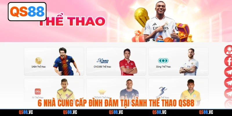 6 nhà cung cấp đình đám tại sảnh thể thao QS88