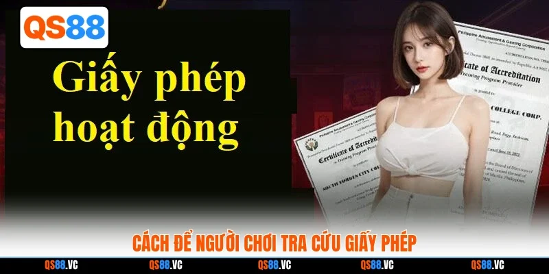 Cách để người chơi tra cứu giấy phép