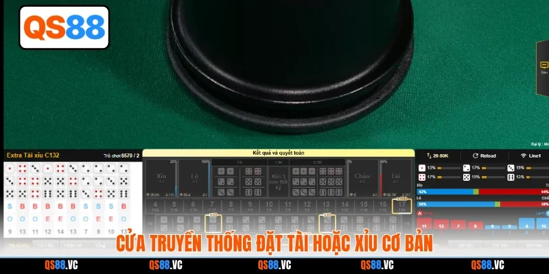 Cửa truyền thống đặt tài hoặc xỉu cơ bản