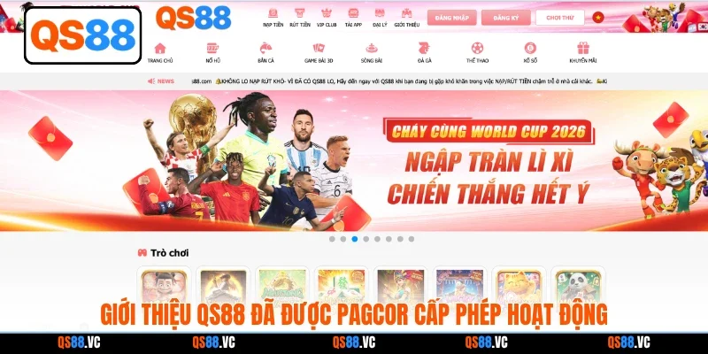 Giới thiệu QS88 đã được PAGCOR cấp phép hoạt động