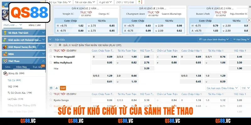 Sức hút khó chối từ của sảnh thể thao